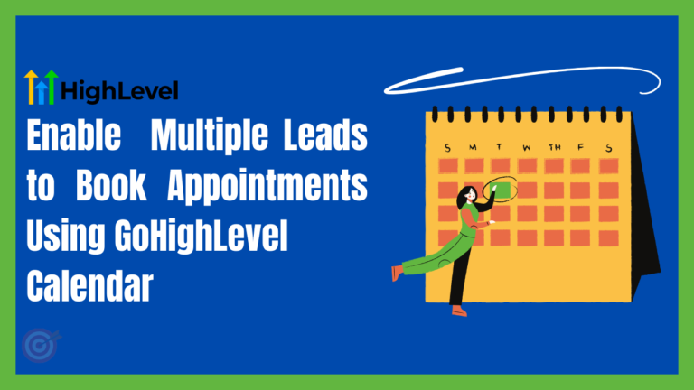book appointments with GoHighLevel calendar