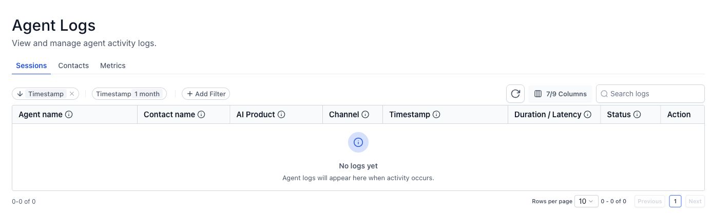 GoHighLevel Voice AI Agent Logs used to review restoration intake test calls