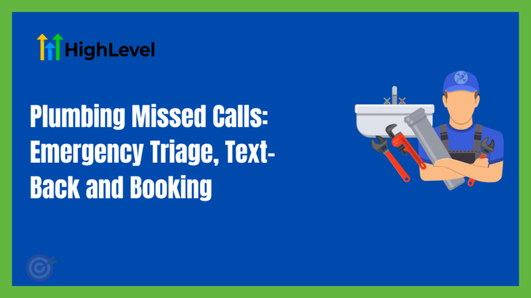 Plumbing Missed Calls: Emergency Triage, Text-Back and Booking