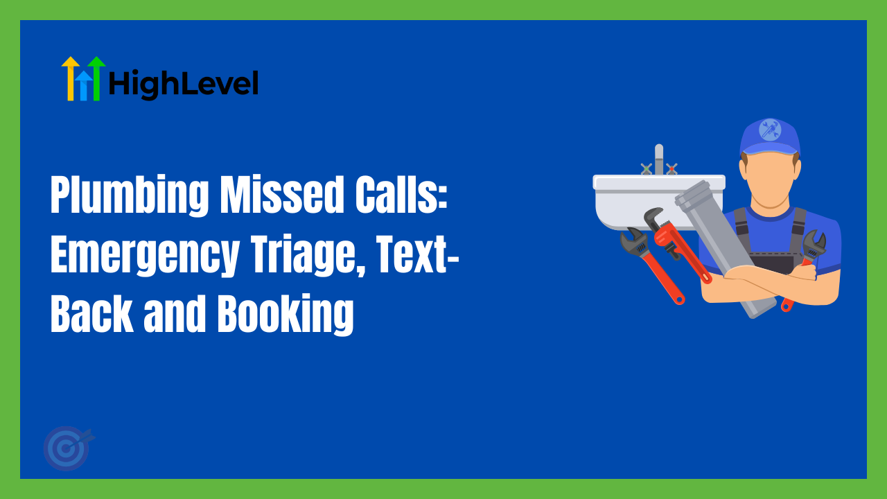 Plumbing Missed Calls: Emergency Triage, Text-Back and Booking