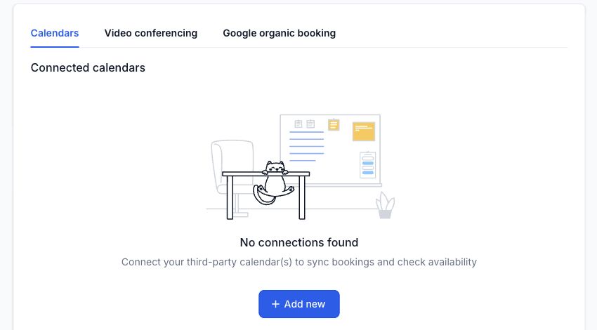 HighLevel calendar connections screen for adding a third-party calendar