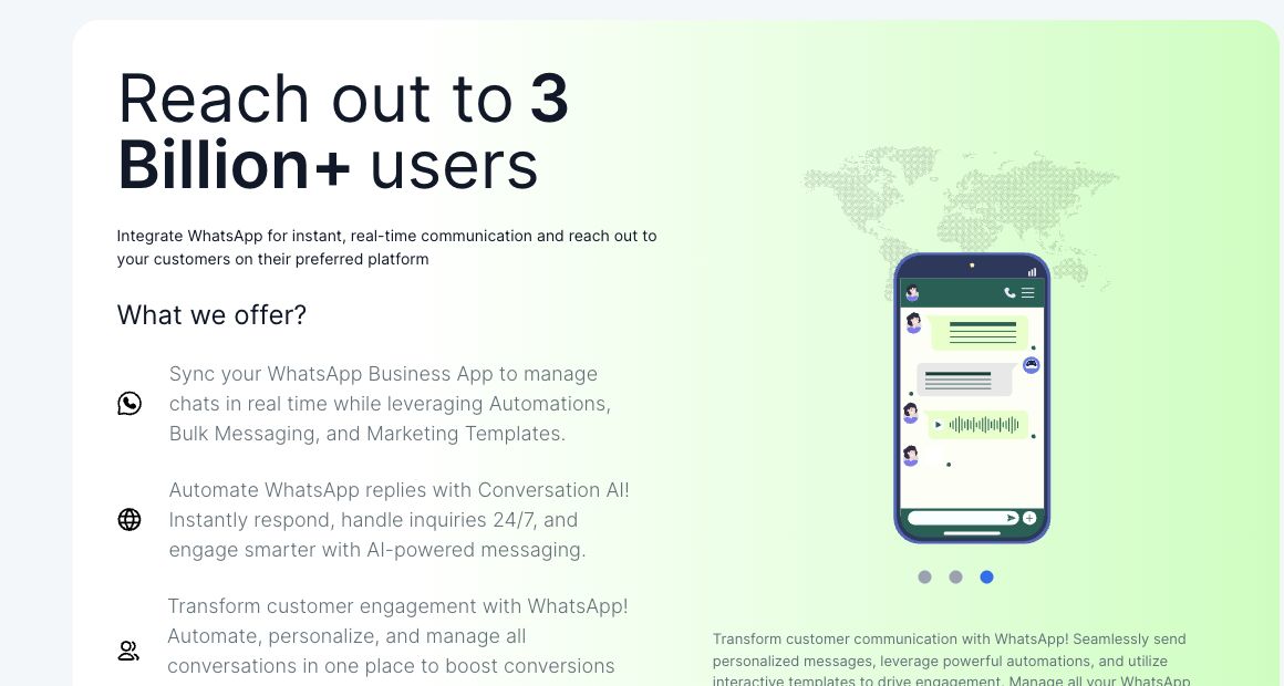 HighLevel WhatsApp integration overview screen
