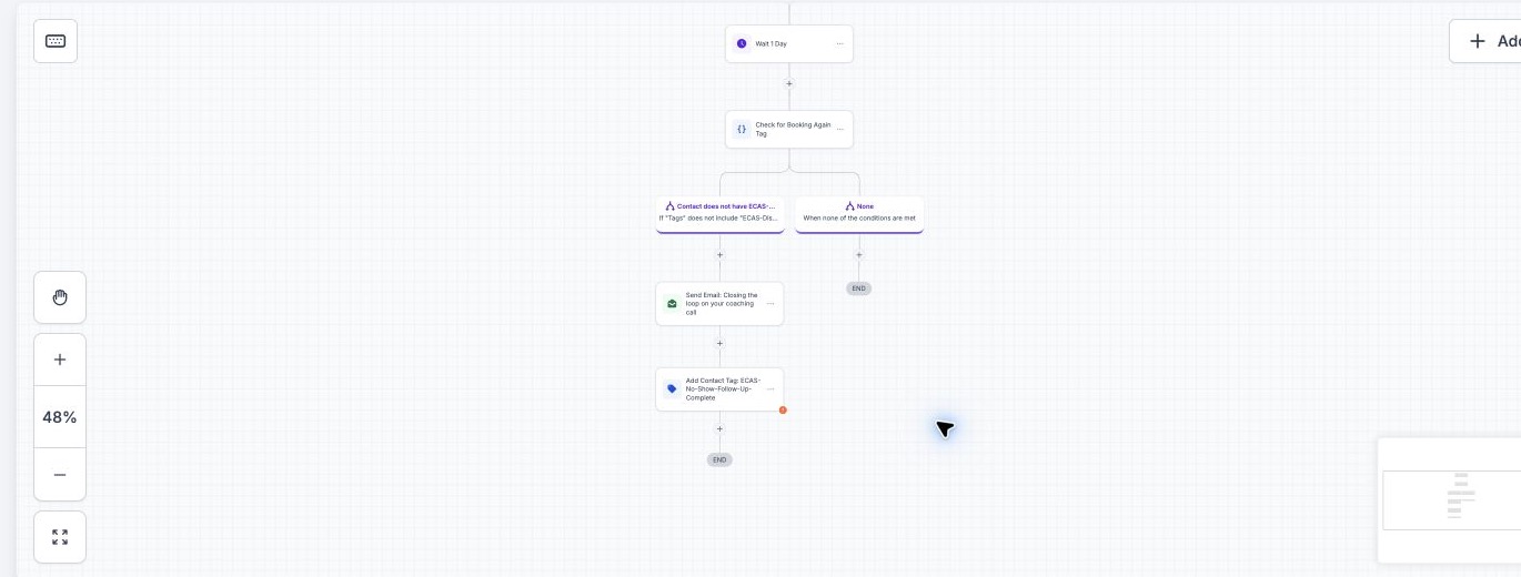 No-show rebooking check and completion