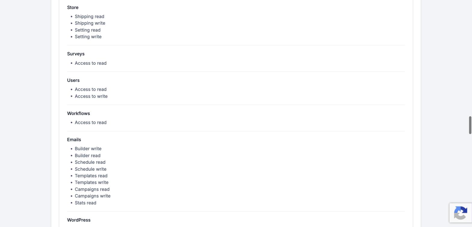 GoHighLevel OAuth permissions showing Workflows read-only access