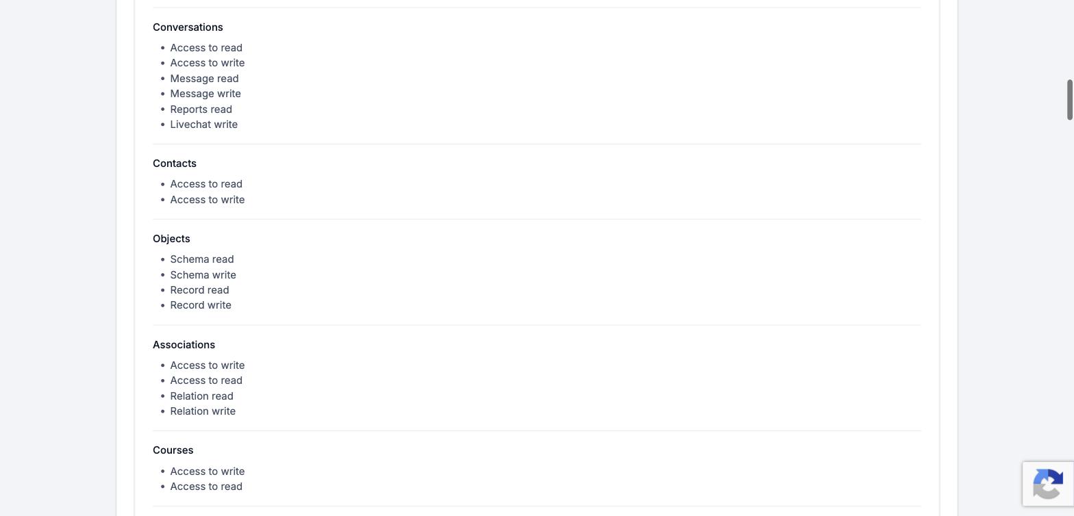 LeadConnector OAuth permissions for contacts and objects