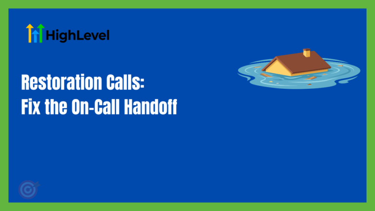Restoration On-Call Handoff
